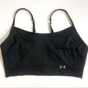NWOT Black Under Armour Crop Sports Bra